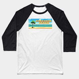 Virginia Beach | 8 Bit | Retro | Vintage Baseball T-Shirt